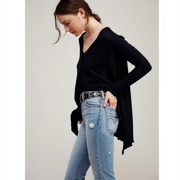 Free People We The Free Pacific Thermal in Black - Picture 2 of 11